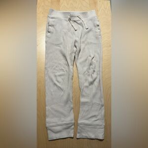 BABY GAP unisex waffle knit joggers in cream size 5